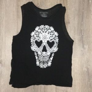 Fifth Sun Sheer Black Tank Top